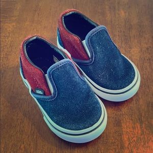 Toddler Vans Suede Blue and Red size 4.0 Sneakers